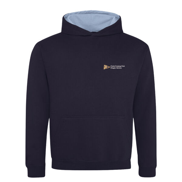 Kids Contrast Varsity Hoodie Thumbnail